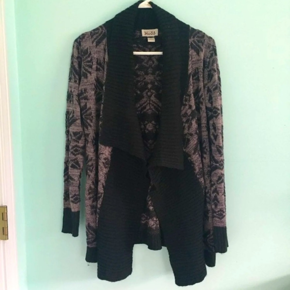 Mudd purple Aztec sweater cardigan